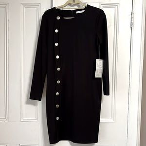 Rickis dress with silver buttons down the right side of dress